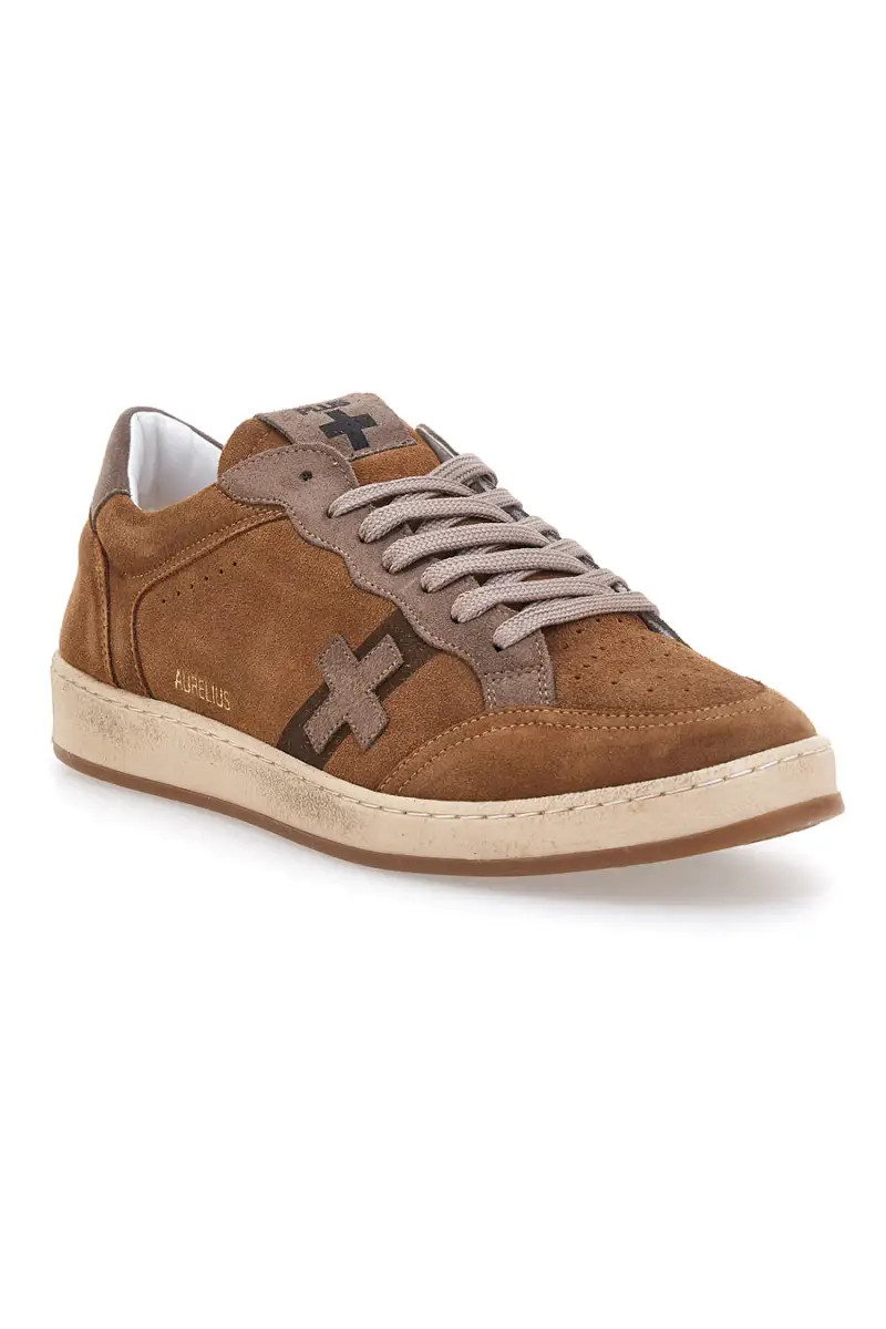 Sneakers da uomo marrone in pelle Pittarello Plus Aurelius [COGNAC miniatura 2