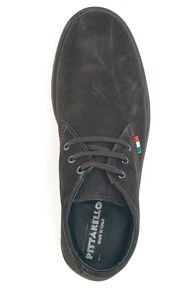 Polacchini marroni in camoscio con bandierina tricolore Pittarello 2810 [TESTA DI MORO] miniatura 3