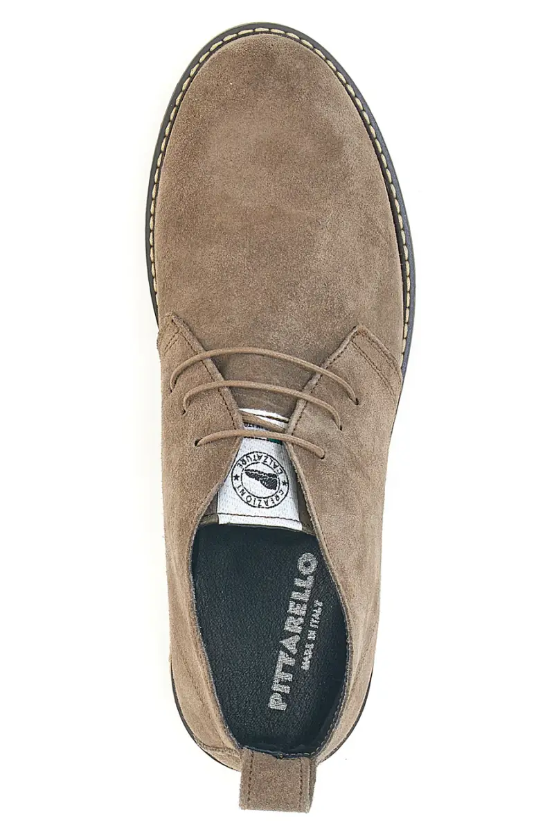 Polacchini taupe in camoscio con suola tono su tono Pittarello 2812 [TORTORA] miniatura 3