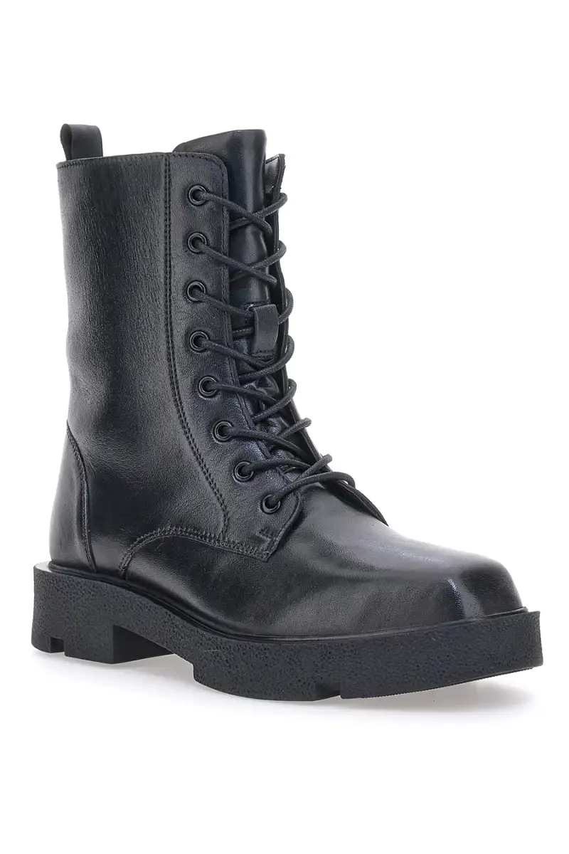 Anfibi Neri In Pelle Pittarello Rock 6680 [NERO] miniatura 2