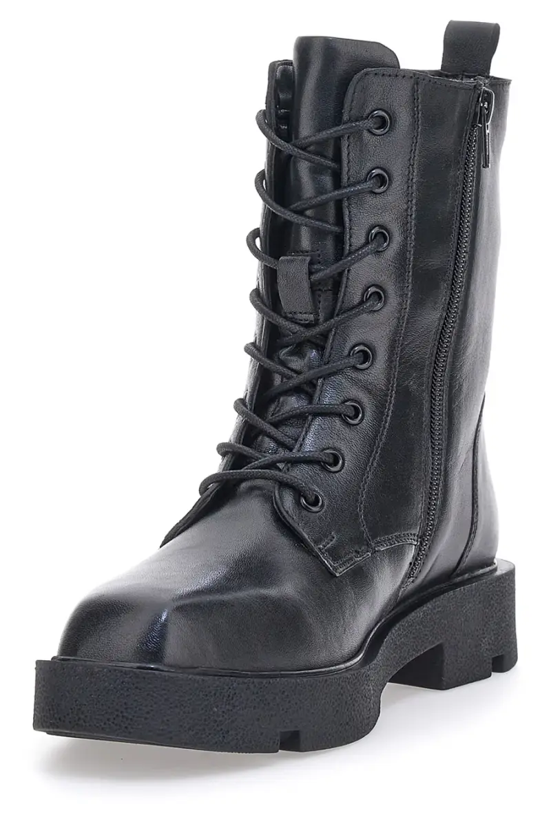 Anfibi Neri In Pelle Pittarello Rock 6680 [NERO] miniatura 3