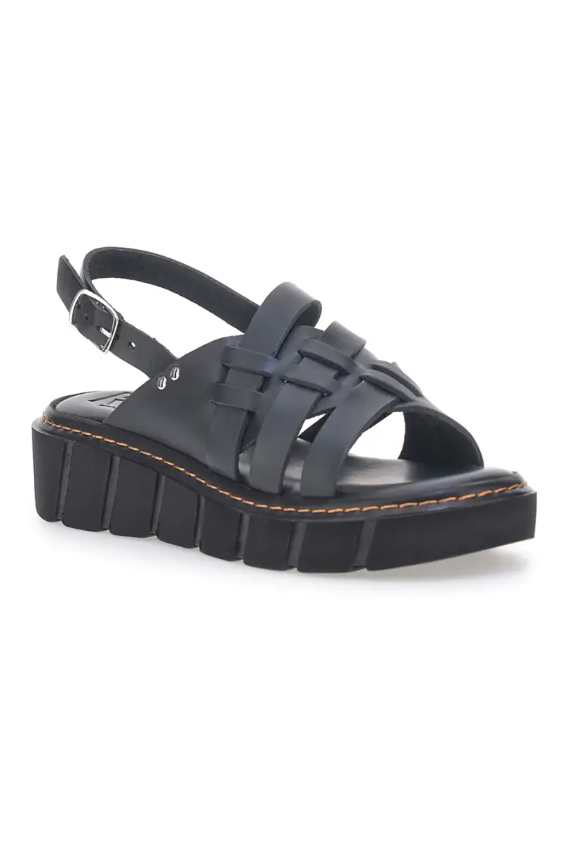 Sandali Neri Con Platform e Made in Italy Pittarello Rock 5840/C [NERO] miniatura 2