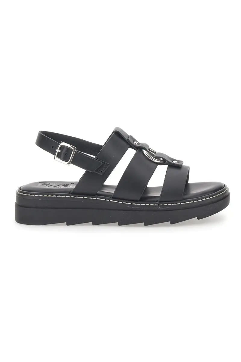 Sandali Neri In Pelle 100% Eco Friendly Pittarello Rock 5835 [NERO] miniatura 2