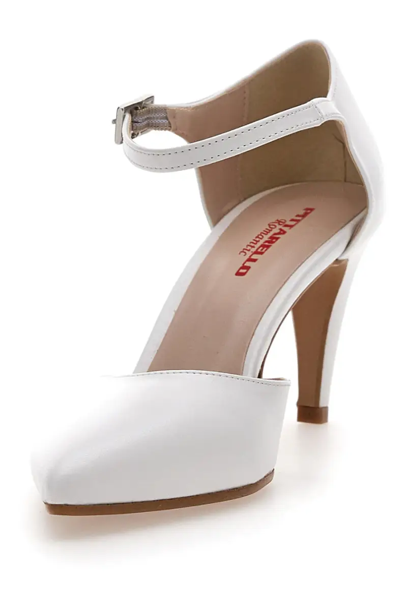 Decolleté Bianche Con Cinturino Pittarello Romantic 4615 [BIANCO] miniatura 3