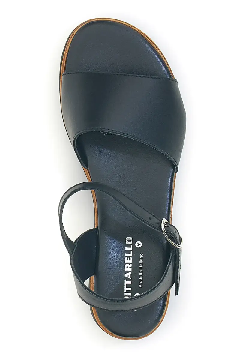 Sandali Neri in vera pelle Made in Italy con cinturino Pittarello 3185070811 [NERO] miniatura 3