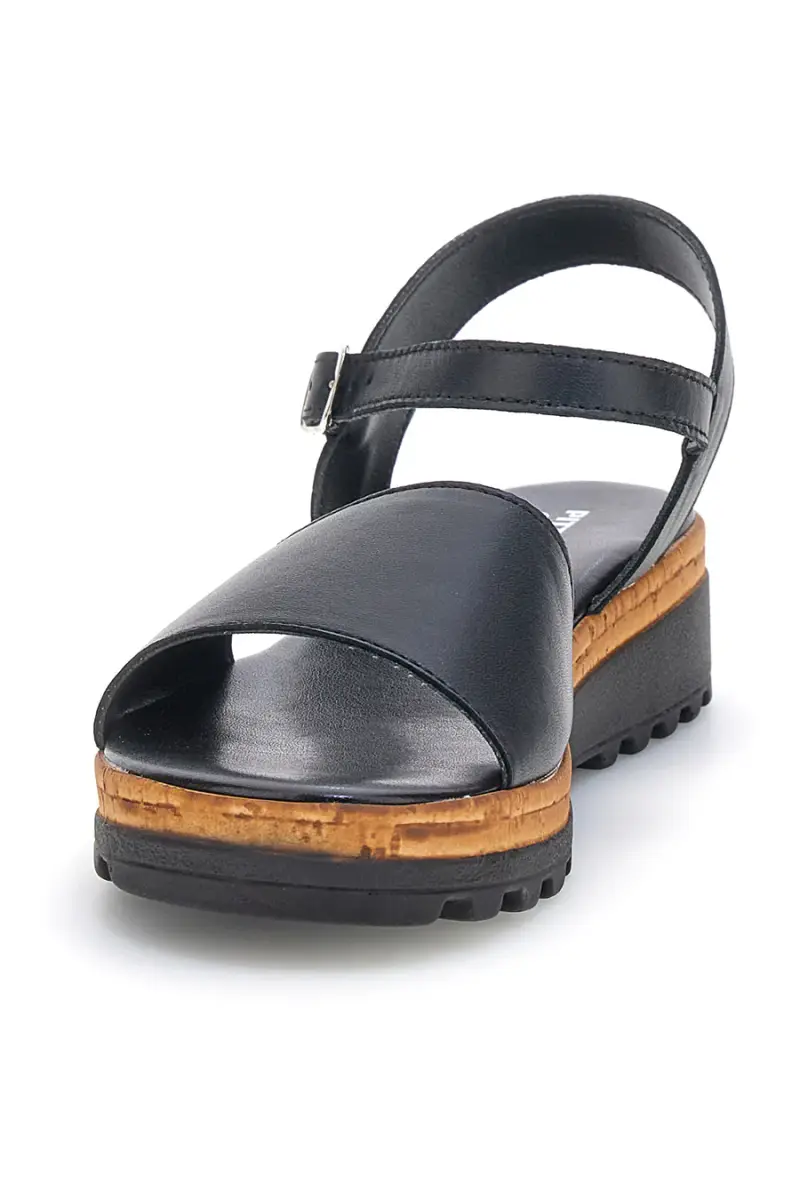 Sandali Neri in vera pelle Made in Italy con cinturino Pittarello 3185070811 [NERO] miniatura 4