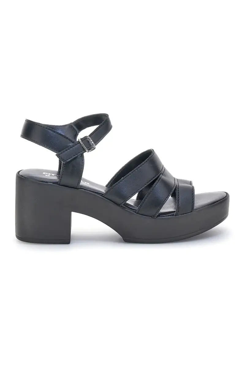 Sandali Neri in vera pelle Made in Italy con cinturino Pittarello 800071082 [NERO]