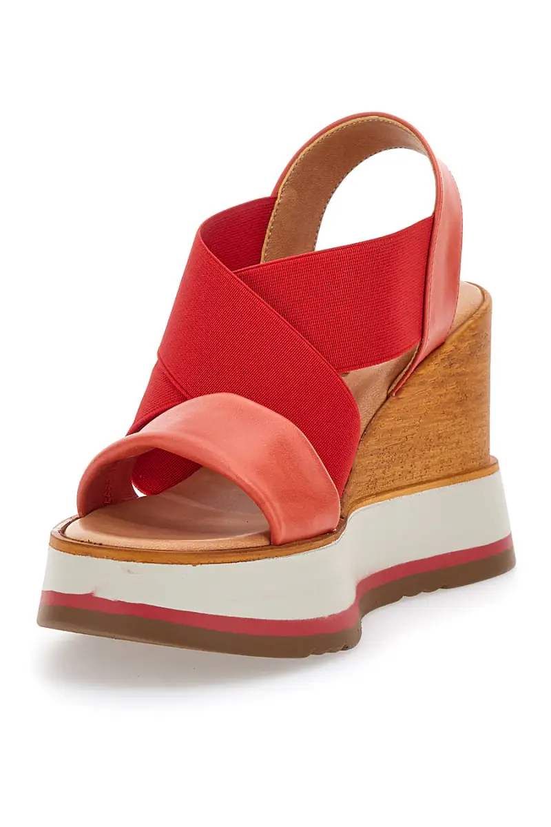 Sandali Rosse Con Zeppa Pittarello 24953 [ROSSO] miniatura 3