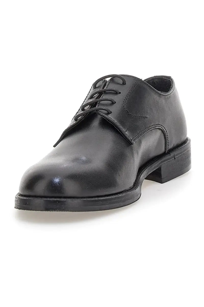 Scarpe eleganti nere in pelle liscia con punta arrotondata Pittarello 7720 [NERO] miniatura 3