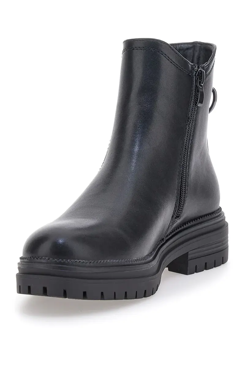 Stivaletti neri con anello decorativo e suola carrarmato Pittarello capsule BT23059066A [NERO] miniatura 3