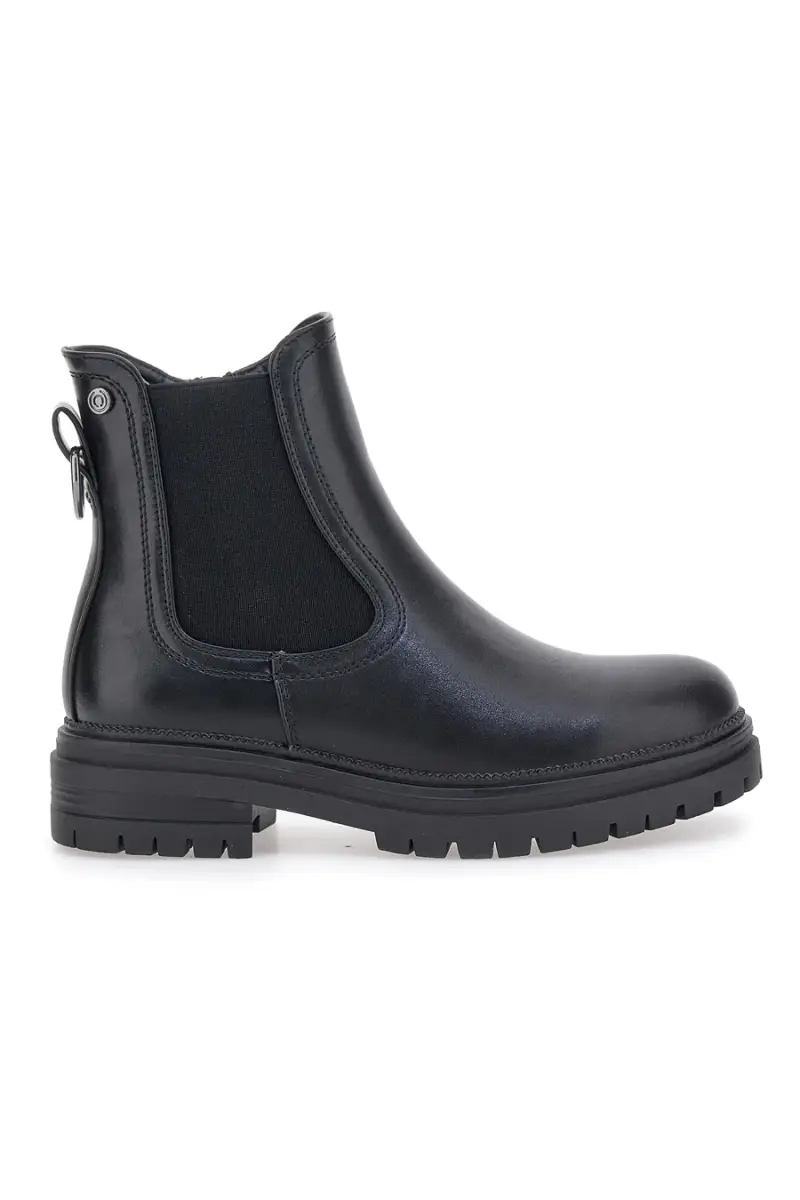 Stivaletti neri con anello decorativo e suola carrarmato Pittarello capsule BT23059066A [NERO]