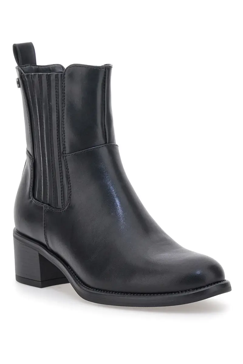 Stivaletti neri con fascia laterale strutturata e tacco medio Pittarello capsule BT251152002 [NERO] miniatura 2