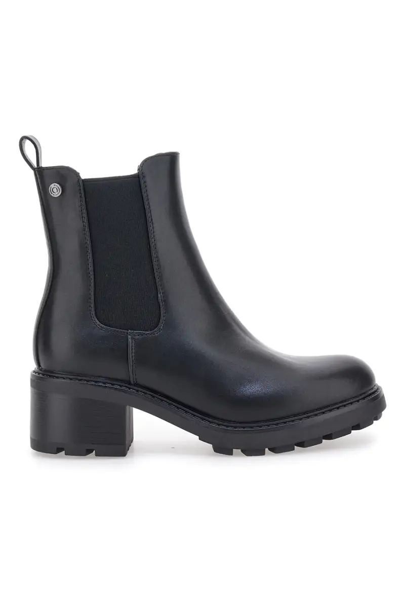 Stivaletti neri con tacco largo e inserti elasticizzati Pittarello capsule BT24286006 [NERO]