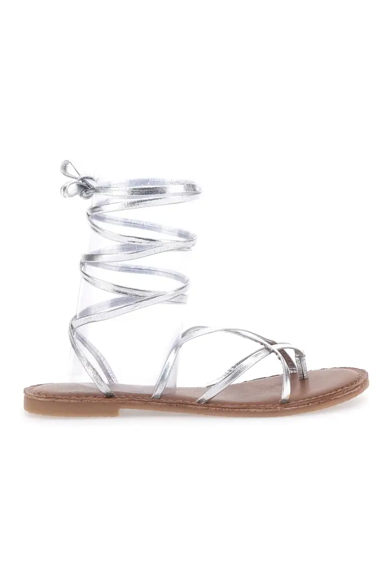 Sandali argento con lacci alla caviglia Pittarello Sun D09 [ARGENTO] miniatura 2