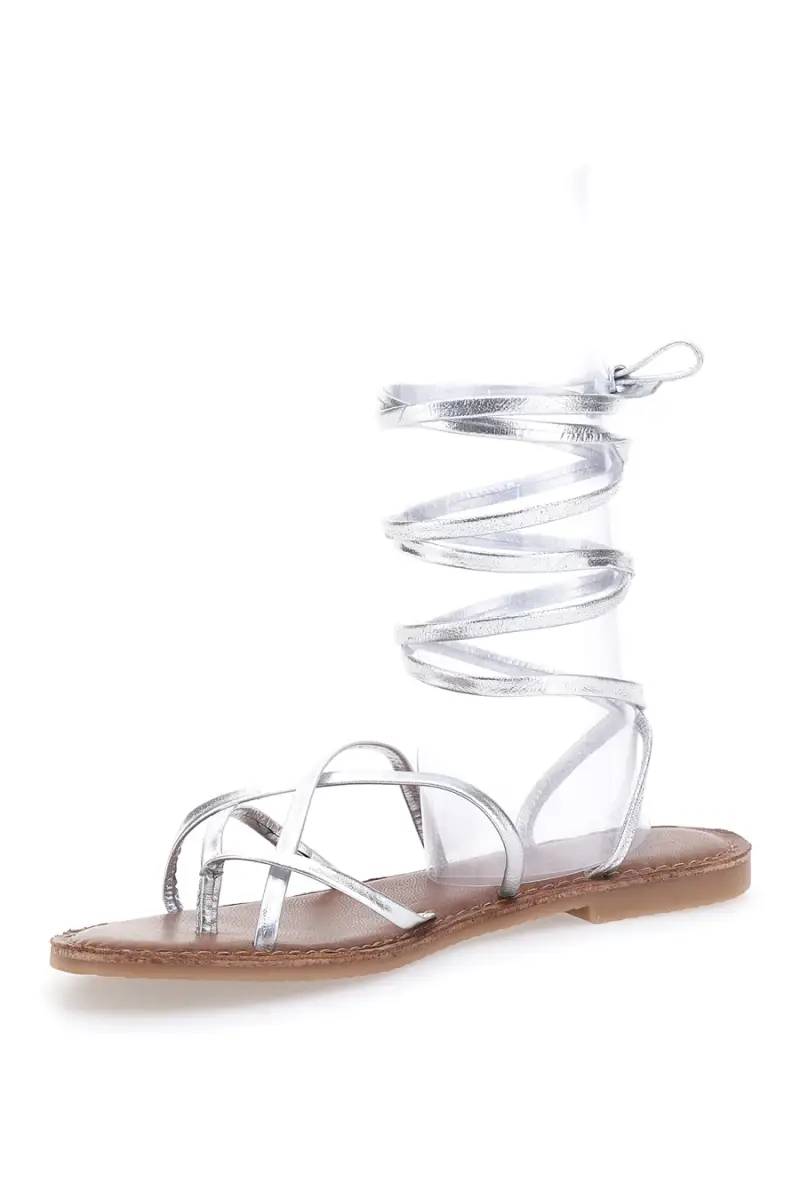 Sandali argento con lacci alla caviglia Pittarello Sun D09 [ARGENTO] miniatura 5
