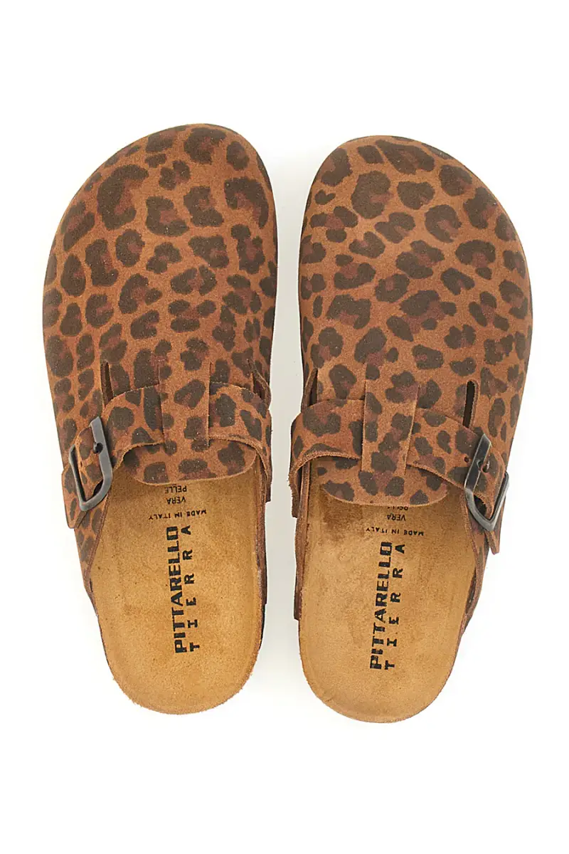 Ciabatte animalier con fibbia in vera pelle Tierra 335A013PR [ANIMALIER] miniatura 2