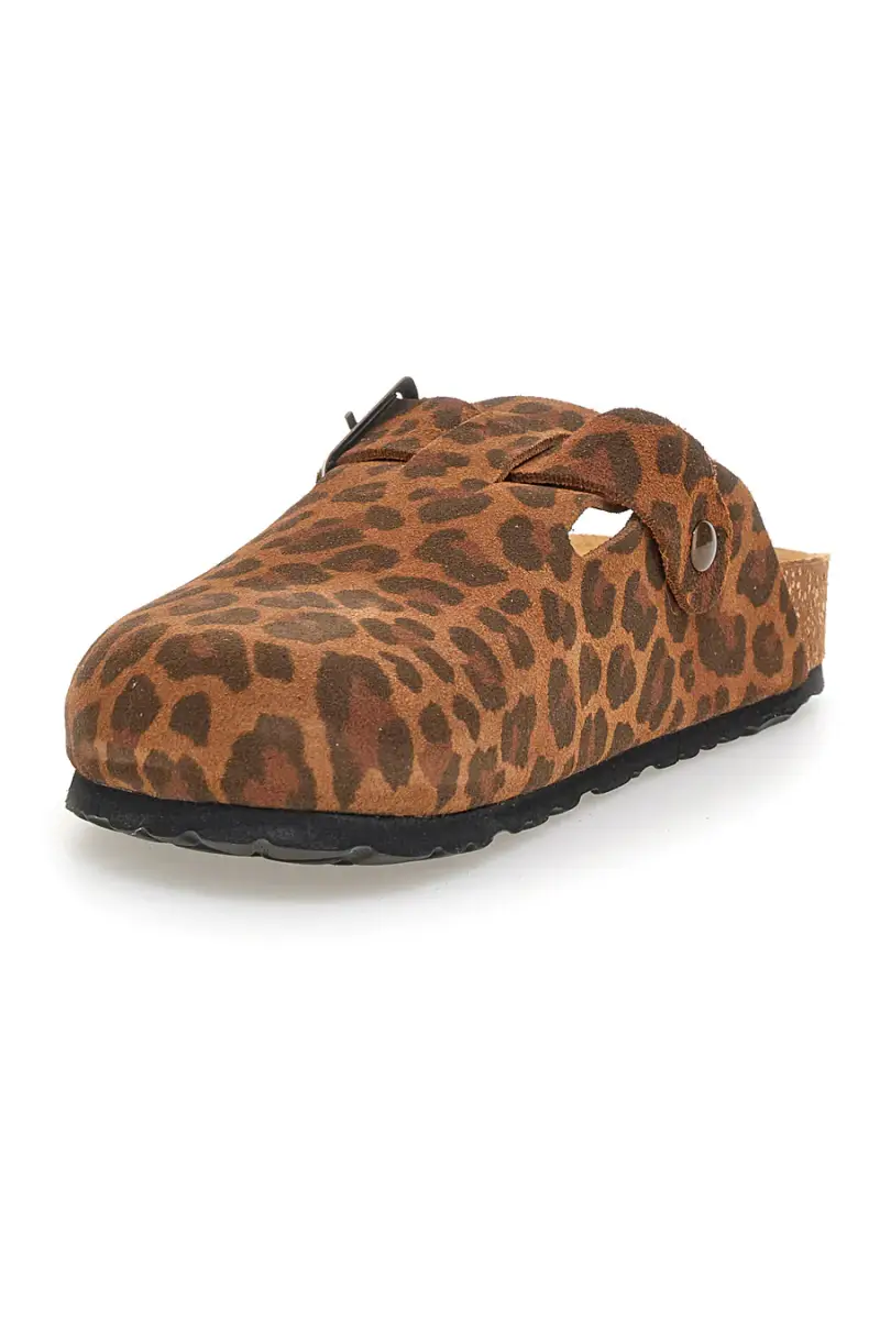 Ciabatte animalier con fibbia in vera pelle Tierra 335A013PR [ANIMALIER] miniatura 4