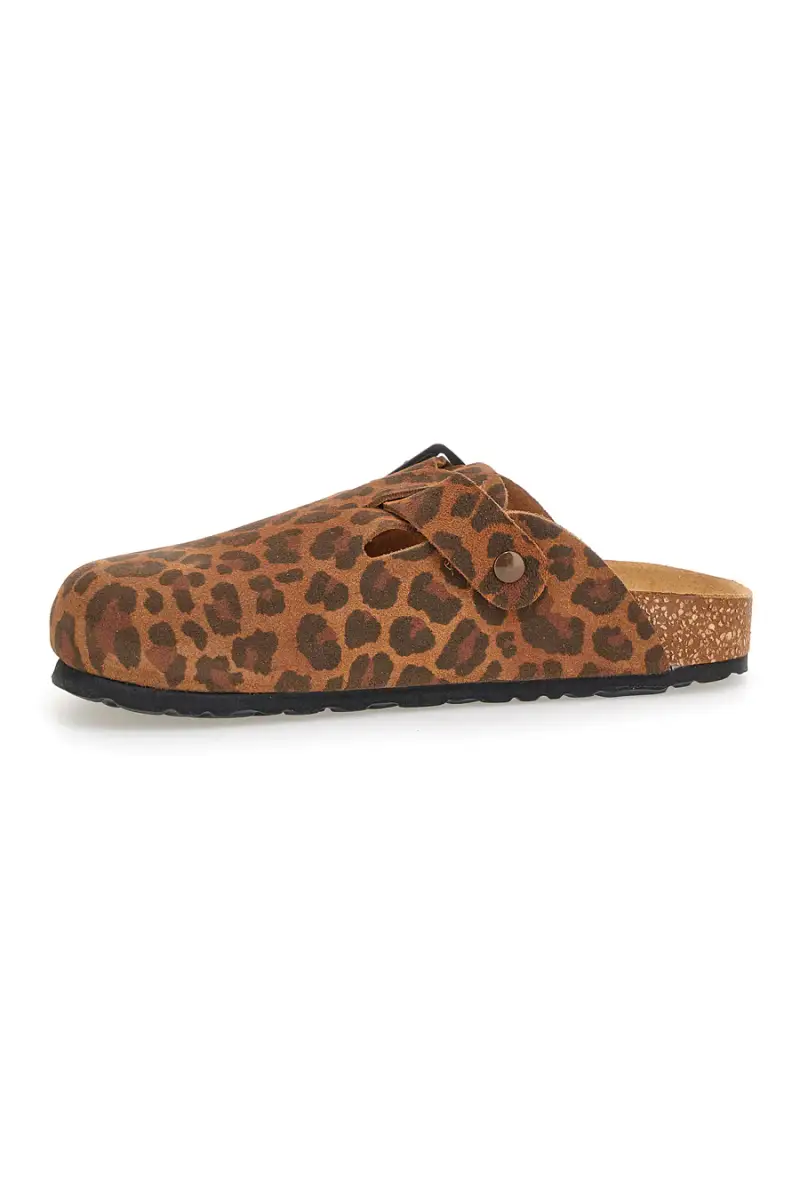 Ciabatte animalier con fibbia in vera pelle Tierra 335A013PR [ANIMALIER] miniatura 5