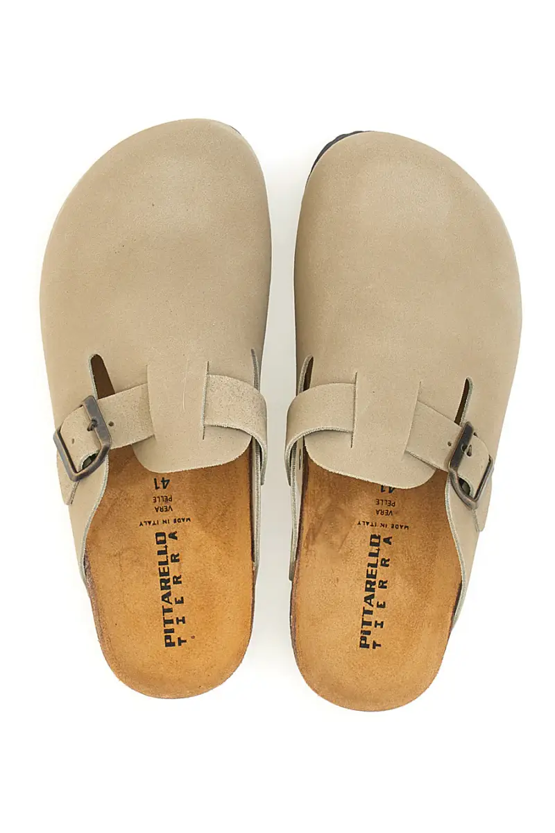 Ciabatte beige chiaro con fibbia in vera pelle Pittarello Tierra 335A013PR [SABBIA] miniatura 2