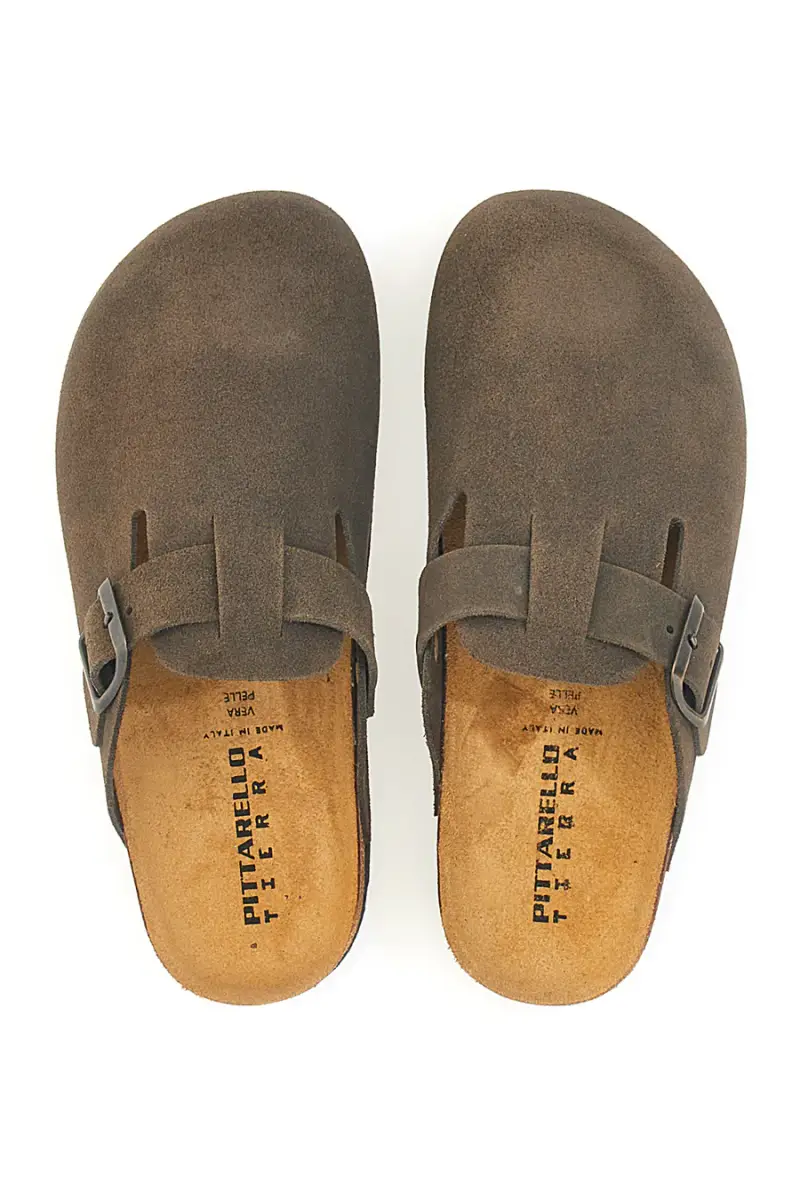 Ciabatte marrone scuro con fibbia in vera pelle PittarelloTierra 335A013PR [MARRONE] miniatura 2