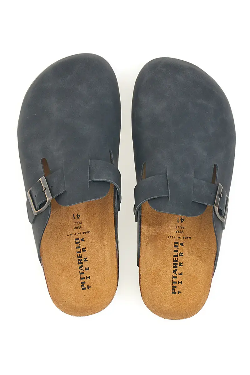 Ciabatte nere con fibbia in vera pelle Pittarello Tierra 335A013PR [NERO] miniatura 2