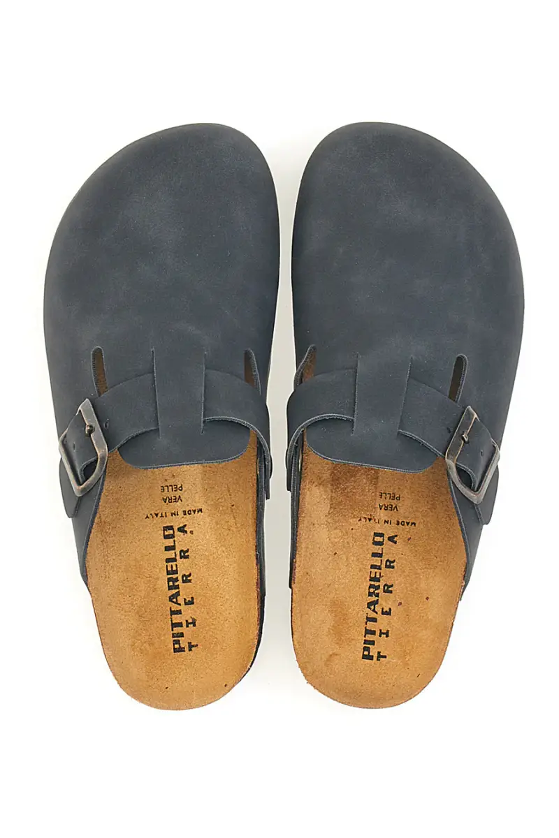 Ciabatte nere con fibbia in vera pelle Pittarello Tierra 335A013PR [NERO] miniatura 2