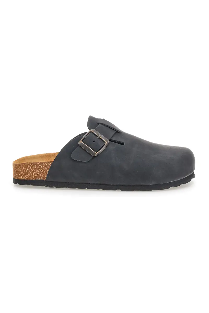 Ciabatte nere con fibbia in vera pelle Pittarello Tierra 335A013PR [NERO]