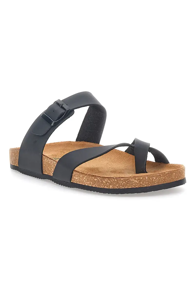 Ciabatte Nere con Incrocio e Fibbia Regolabile Made in Italy PITTARELLO TIERRA 335A20630SR [NERO] miniatura 2