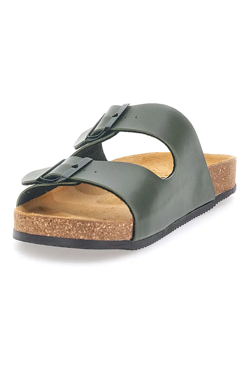 Ciabatte verde militare con doppia fibbia e cinturini Pittarello Tierra 335A038SR [VERDE MILITARE] miniatura 3