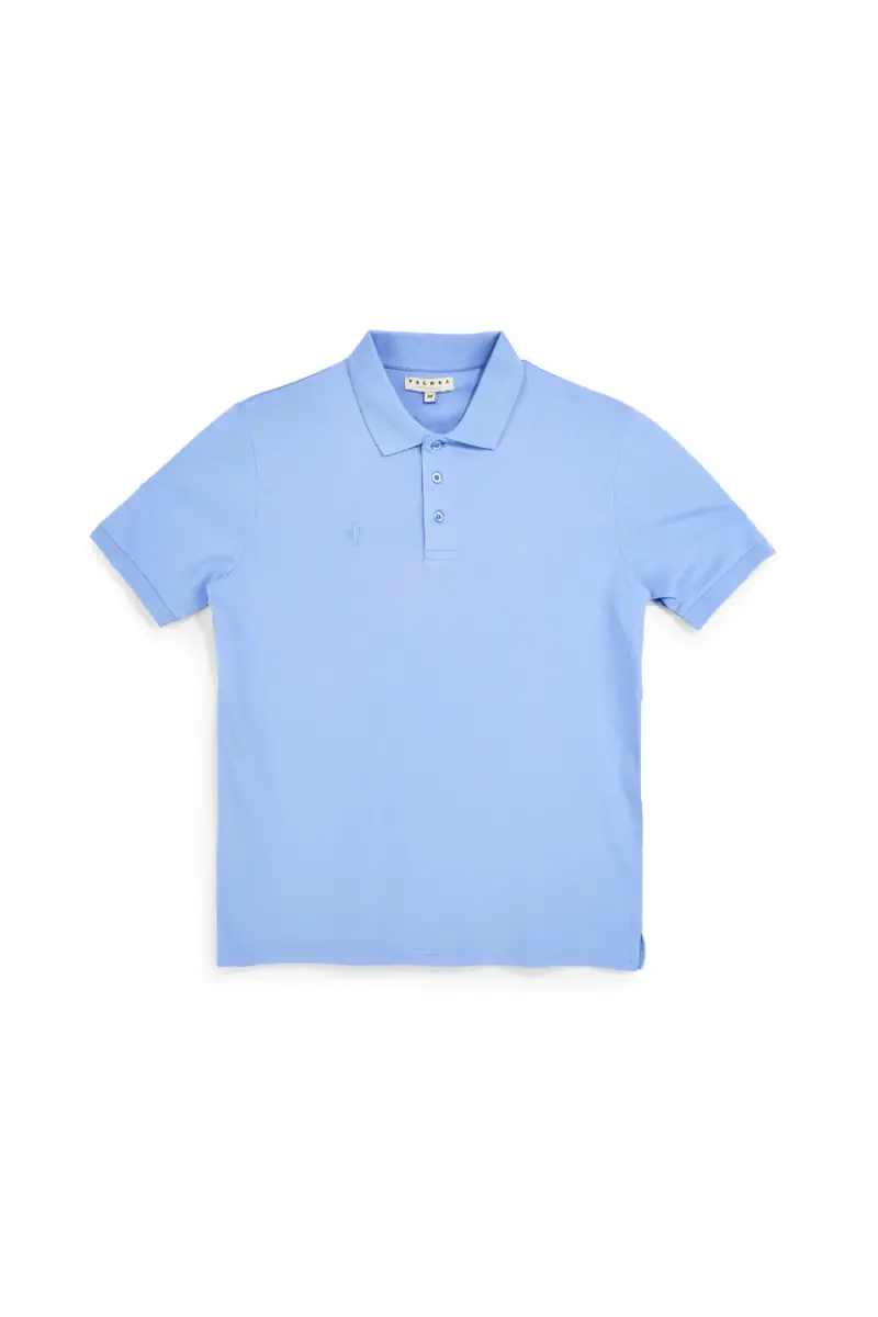 Polo azzurra maniche corte colletto bottoni Pittarello tierra PT-T-9080 [BLUE]