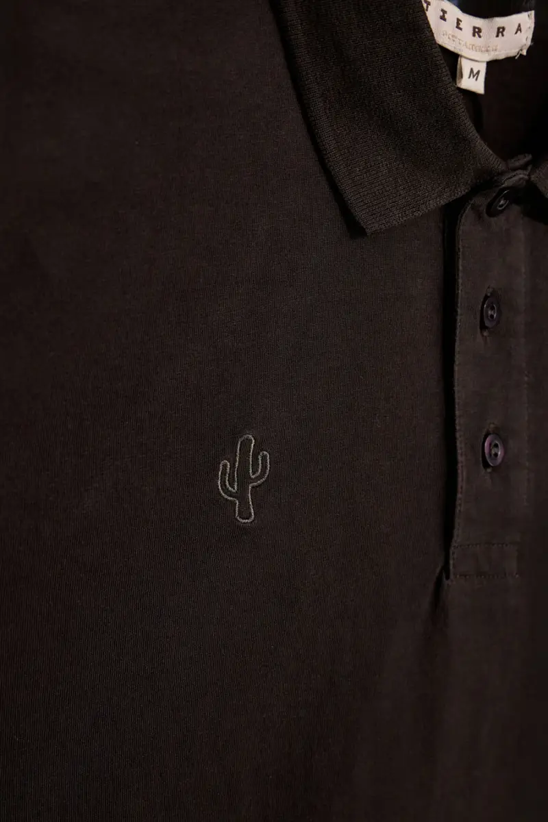 Polo marrone maniche corte colletto bottoni Pittarello tierra PT-T-9079 [MARRONE SCURO] miniatura 3