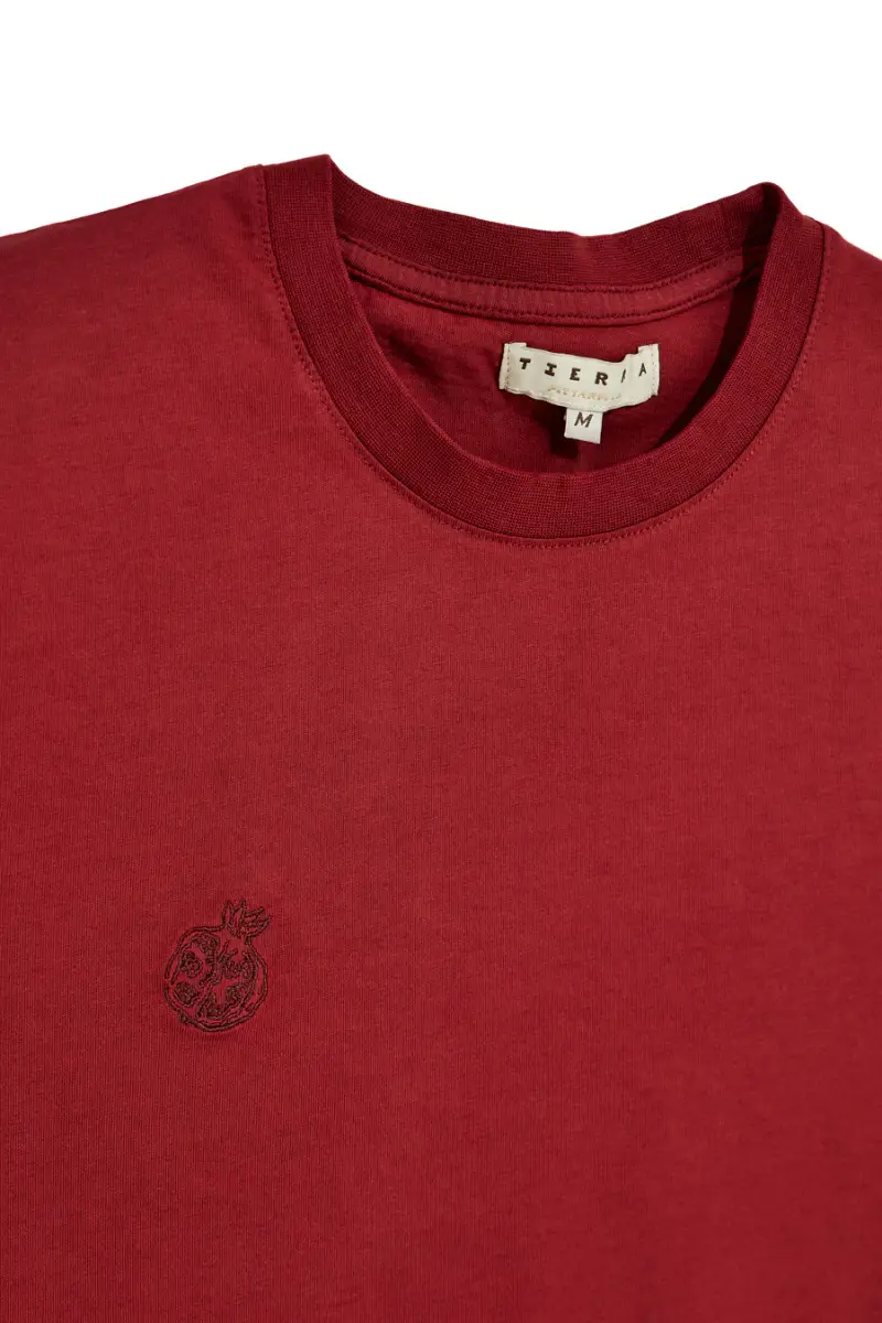 T-shirt in cotone rossa con logo Pittarello Tierra pt-t-9069 [ROSSO SCURO] miniatura 2