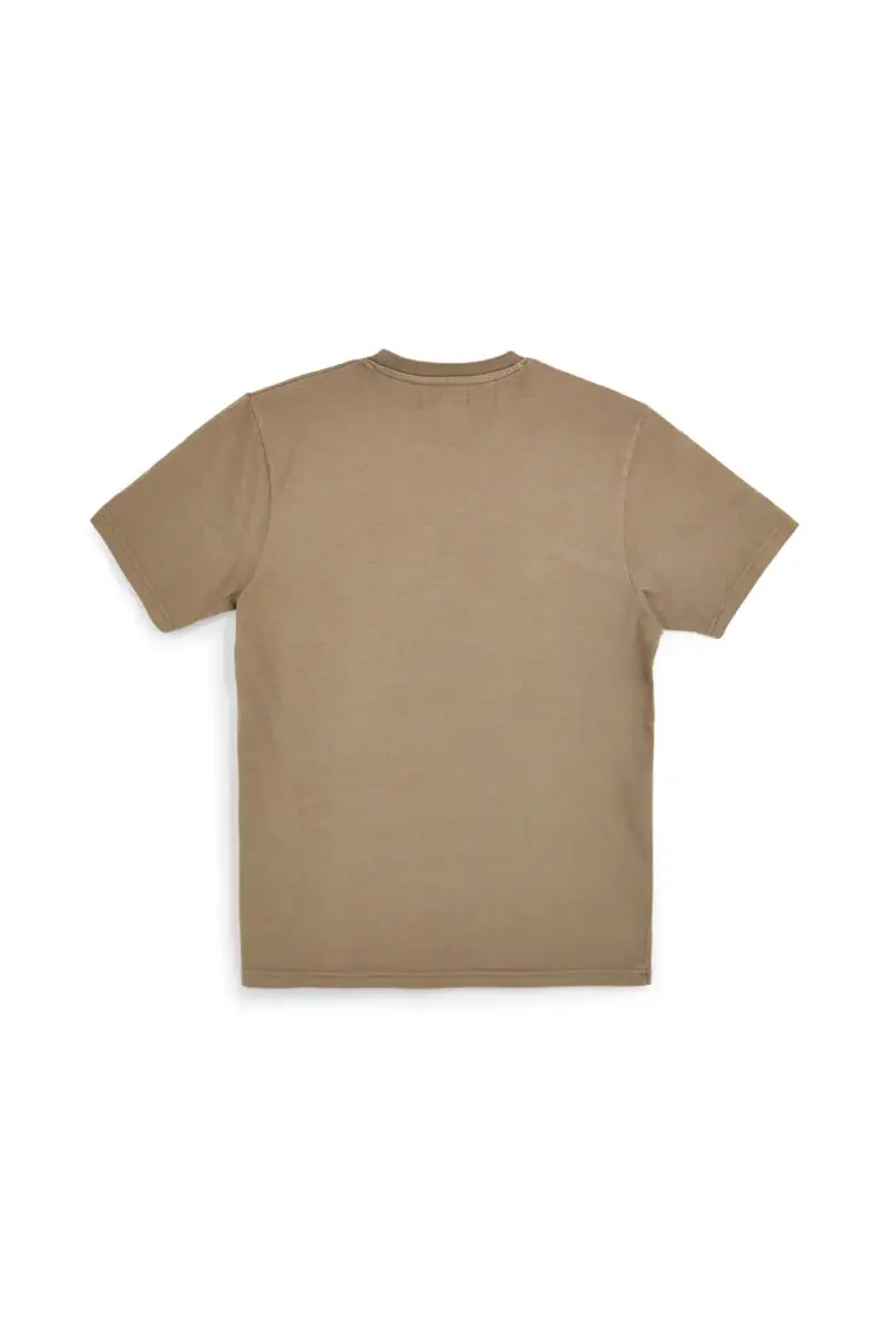 T-shirt marrone girocollo tinta unita logo ricamato Pittarello tierra PT-T-9068 [MARRONE] miniatura 3