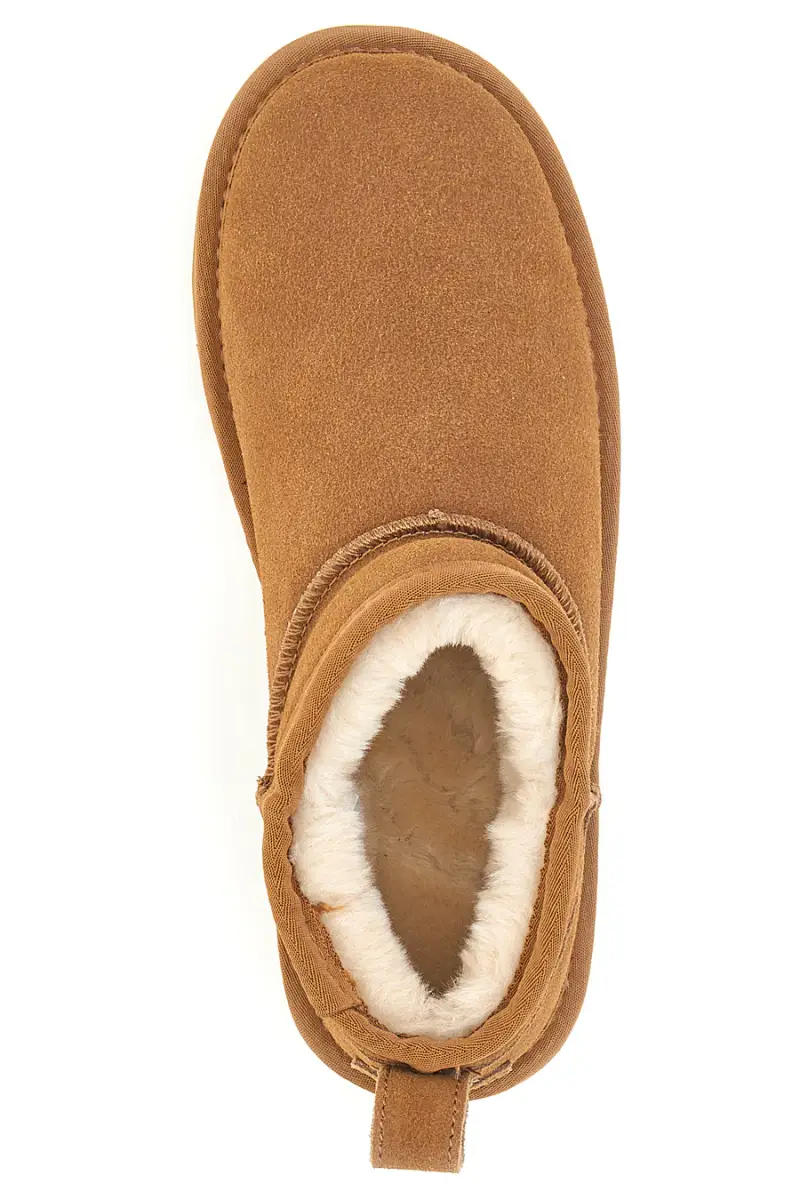 Stivaletti cammello in pelle scamosciata con pelo interno stile pantofola Pittarello wow 3550 [CAMEL] miniatura 3