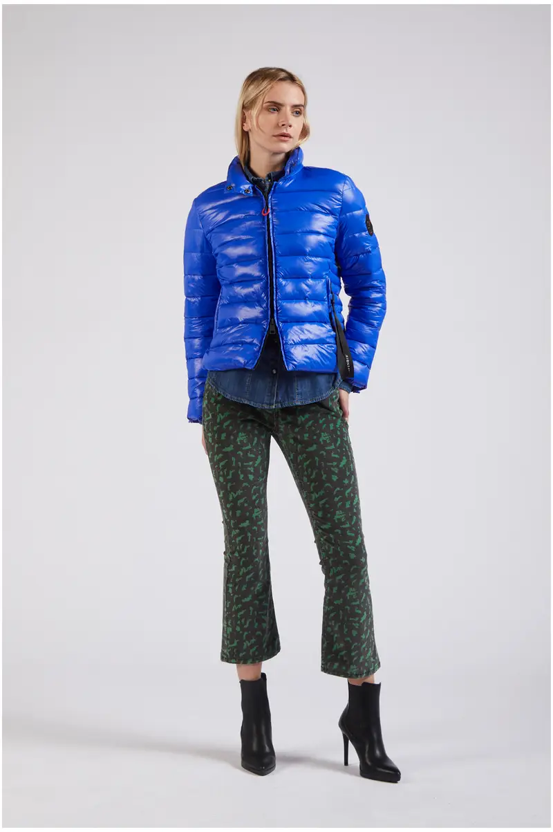 piumino corto tessuto lucido royal 42