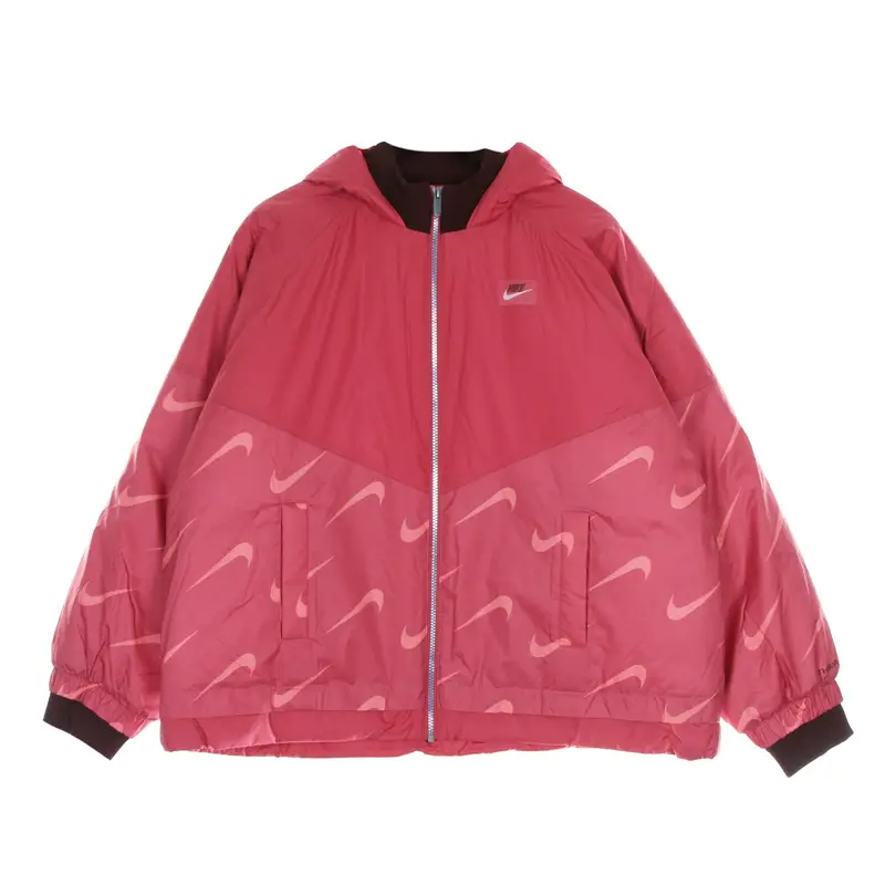 Piumino Donna W Therma Fit Icon Clash Hooded Jacket Archaeo Pink/bronze Eclipse