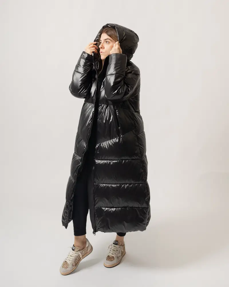 PIUMINO LUNGO CLARICE NERO miniatura 2