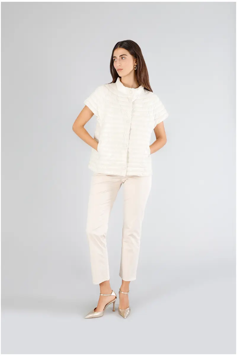 piumino primaverile con manica ad aletta burro