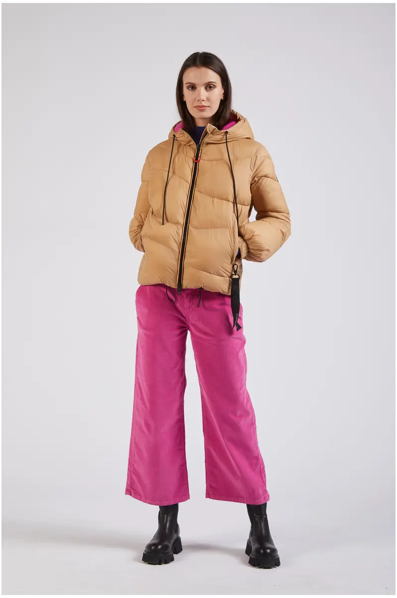 piumino stampa be noir interna cammello 50