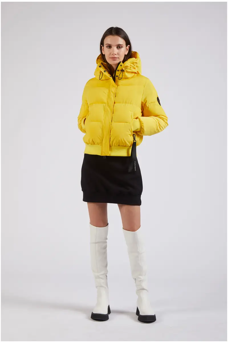 piumino tipo bomber tessuto opaco sole 44