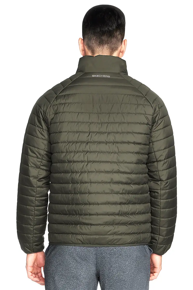 Piumino Verde Reversibile Skechers GO SHIELD Altitude Reversible Jacket miniatura 3