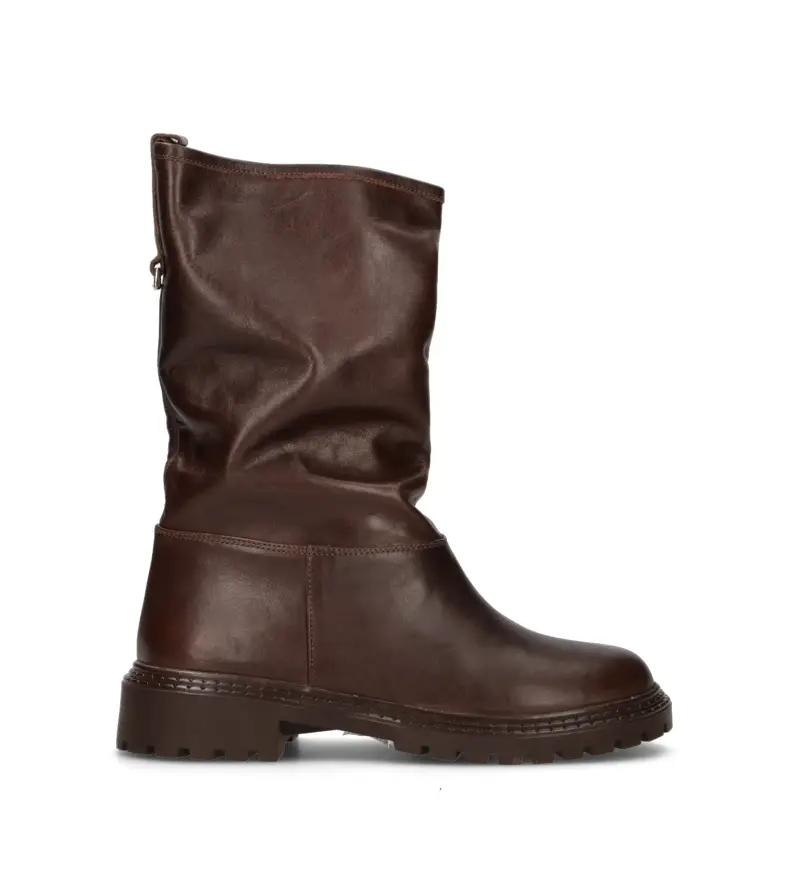 Stivale donna marrone in pelle Vario