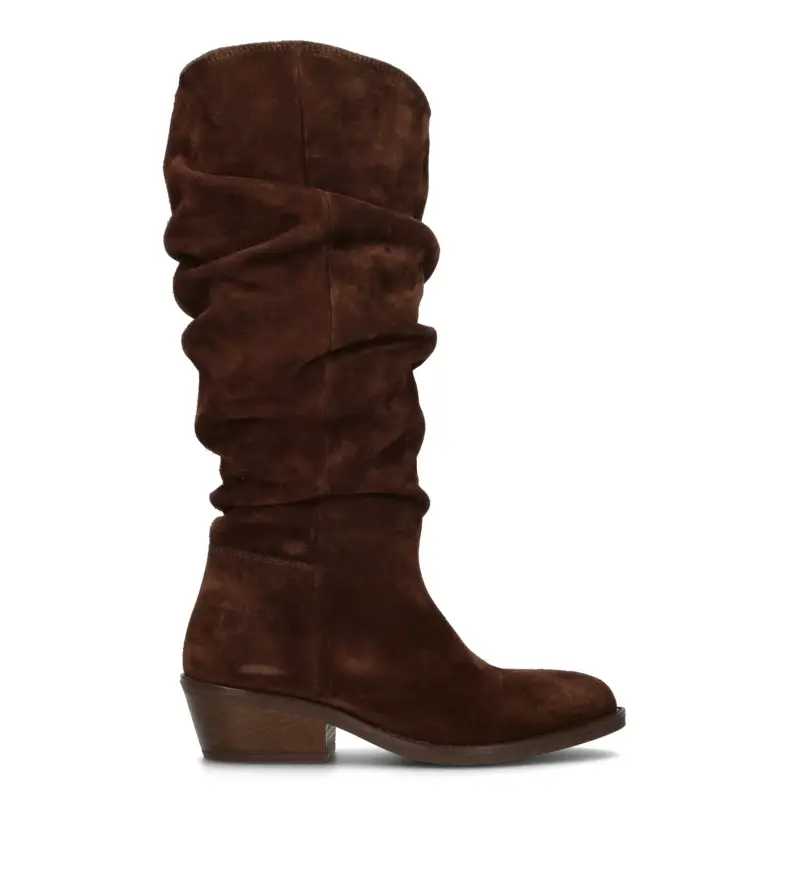 Stivale donna marrone in suede Vario