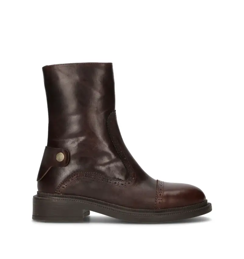 Tronchetto donna marrone in pelle Vario