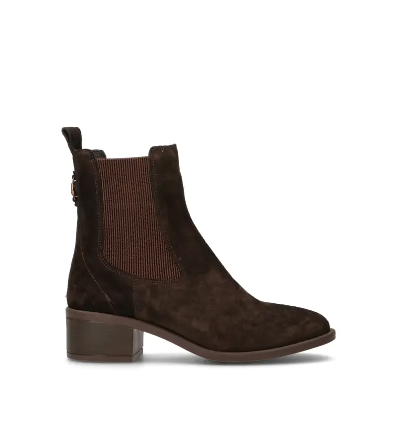 Tronchetto donna marrone in suede Vario