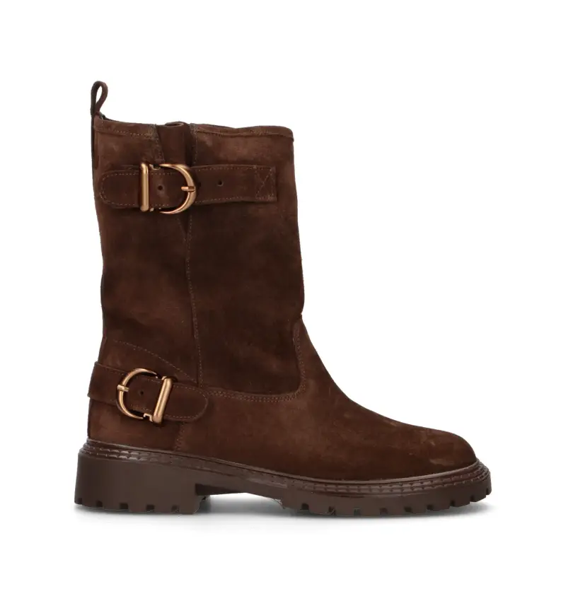 Tronchetto donna marrone in suede Vario