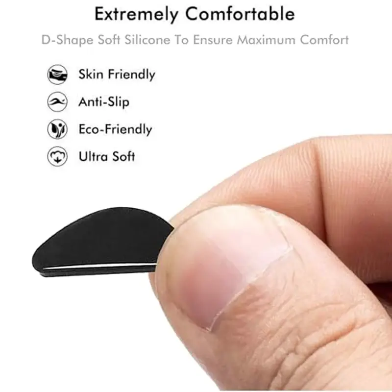 PLABBDPL 20 Paia Naselli per Occhiali Antiscivolo Occhiali Silicone, Nasello Antiscivolo Comodi per d'Aria, Naselli Adesivi per Occhiali, Cuscinetti per Occhiali a Pieno Occhiali da Sole, A miniatura 2