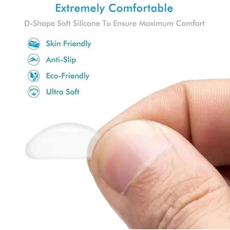 PLABBDPL 20 Paia Naselli per Occhiali Antiscivolo Occhiali Silicone, Nasello Antiscivolo Comodi per d'Aria, Naselli Adesivi per Occhiali, Cuscinetti per Occhiali a Pieno Occhiali da Sole, B miniatura 2