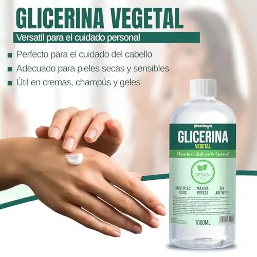 PLANTAWA Glicerina Vegetale Liquida 1L | Pura 99, 5% | Idratante Naturale per Pelle e Capelli | Per Saponi, Creme miniatura 3