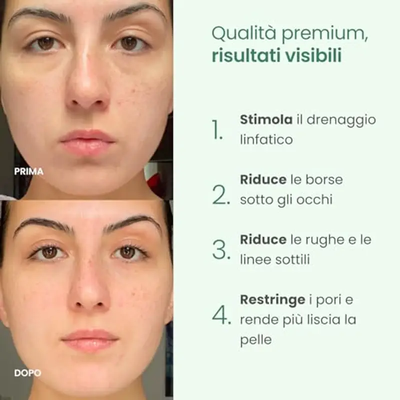 PLANTIFIQUE Rullo Giada Viso e Gua Sha | Jade Roller e Guasha Pietra Massaggiatore Antirughe | Kit Skincare Face Roll Massager | Idea Regalo Completo Facciale Corpo Piedi Massaggio Originale miniatura 2